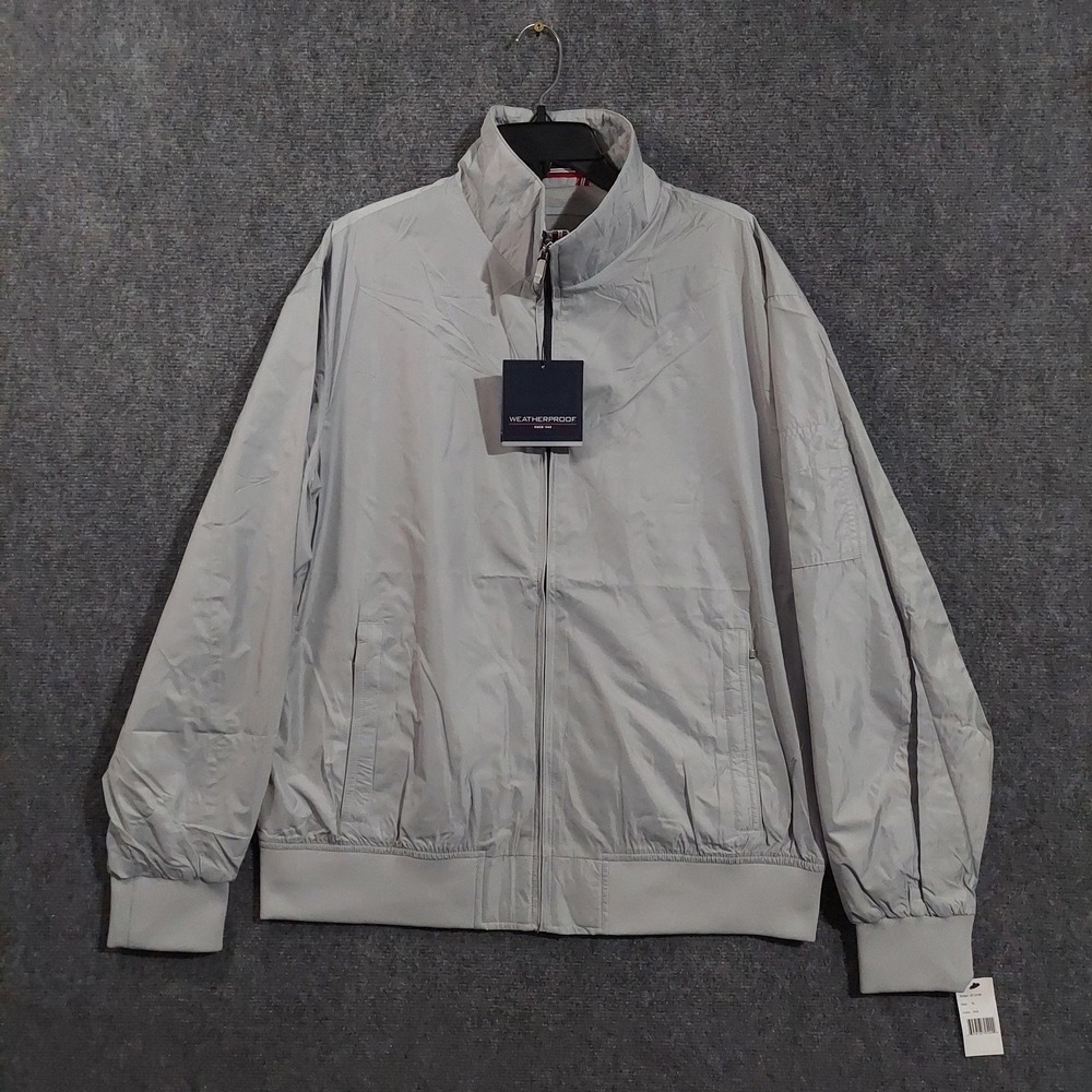 Weatherproof Regatta Jacket Mens XL Gray Windbreaker Water‎ Repellent Nautical